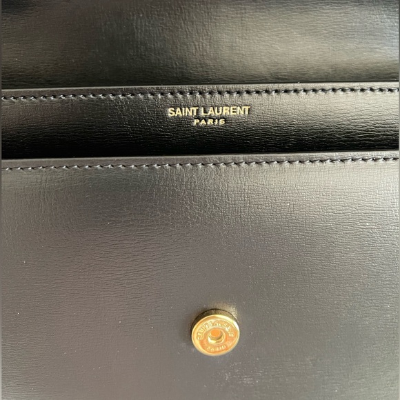 Saint Laurent YSL Medium Sunset Top Handle Black and Gold Handbag/Crossbody. - Picture 6 of 15